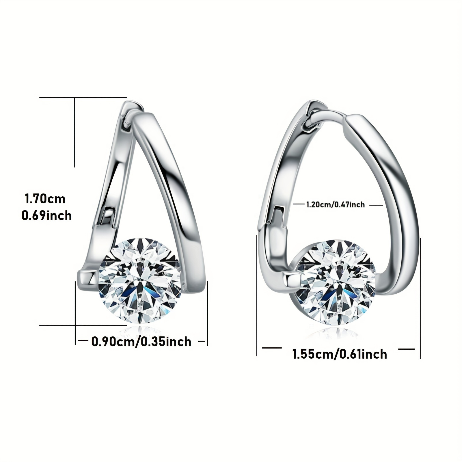 925 Golden Irregular Twisted Hoop Earrings, Valentine's Day Gift
